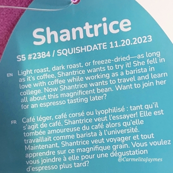 🎁 GAVE AS DONATION 🎄 SHANTRICE 🦌 Purple  Reindeer Christmas 2024 Squishmallow - Picture 4 of 8